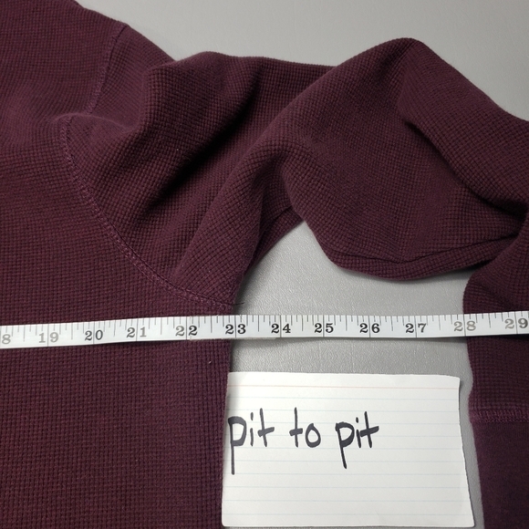 George mens maroon long sleeve thermal shirt size XL 46-48 - Picture 6 of 8